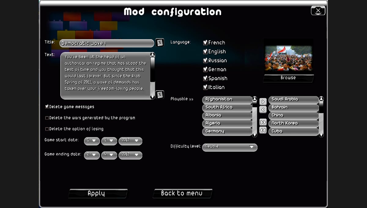 Modding Tool add-on for Rulers of Nations