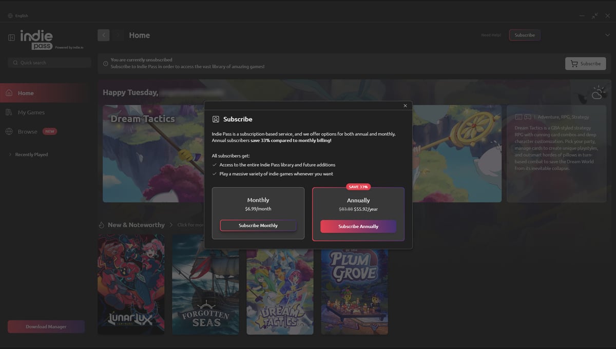 Indie Pass - 1 Month Subscription thumbnail 4