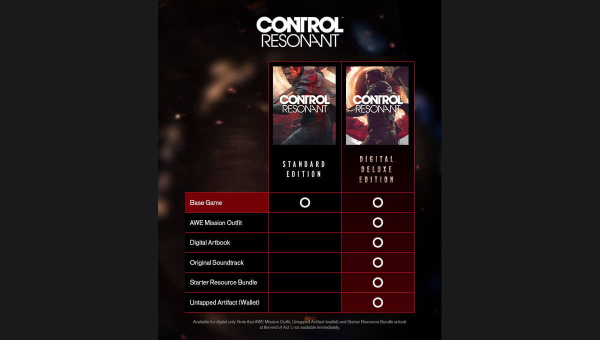 CONTROL Resonant Digital Deluxe Edition