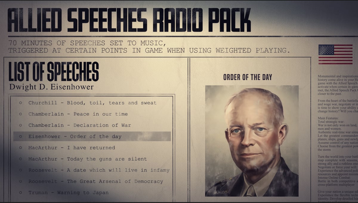 Hearts of Iron IV: Allied Speeches Pack thumbnail 5